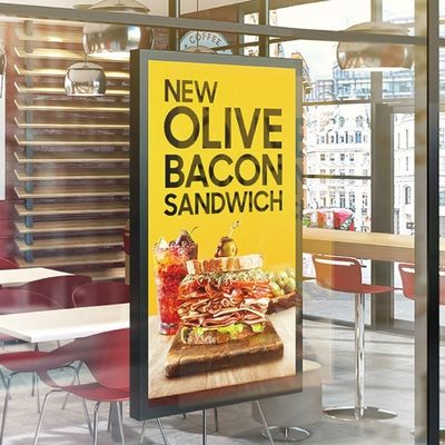 32-calowy wyświetlacz LCD Reklama Fast Food Restauracje jednostronne