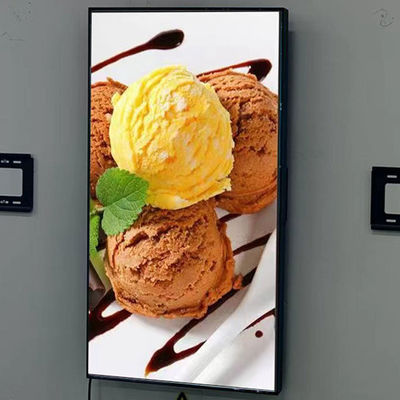 75-calowy ścienny panel Digital Signage Cyfrowe kioski LCD o wysokiej temperaturze