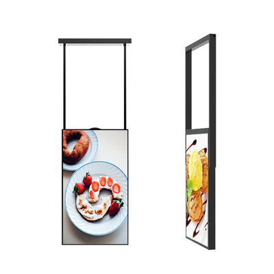 Okno sklepu detalicznego w pomieszczeniach zamkniętych Dwustronny ekran LCD do reklamy