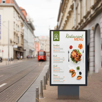 55-calowe 3000nits Digital Outdoor Menu Boards Drive Thru For Restaurants Full HD Monitor IP65 serii bez konserwacji